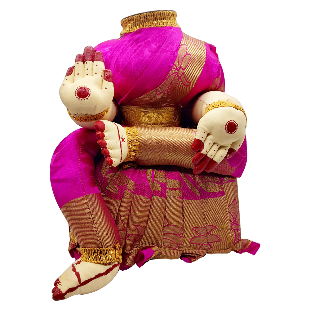 Ammavari Idol (Pink Colour with Kaddi Border) (10 Inchs)